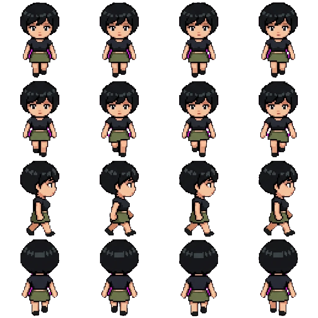 Artist Woman movement sprite