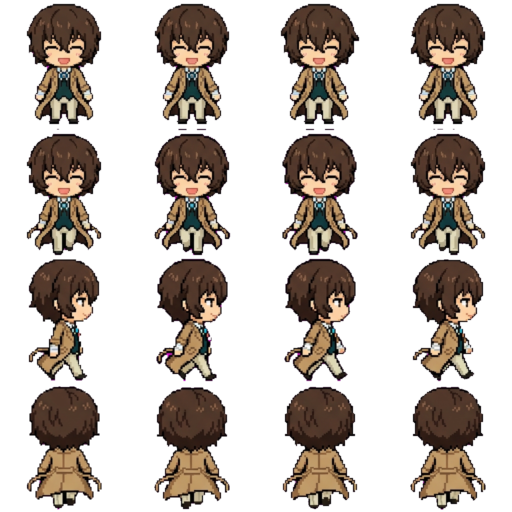 Osamu Dazai movement sprite