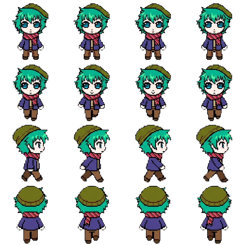 Шин Тсукими (Соу Хиёри) movement sprite