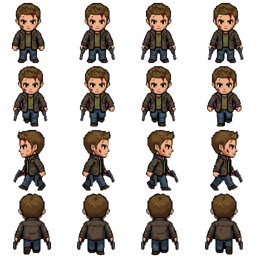 Dean Winchester movement sprite
