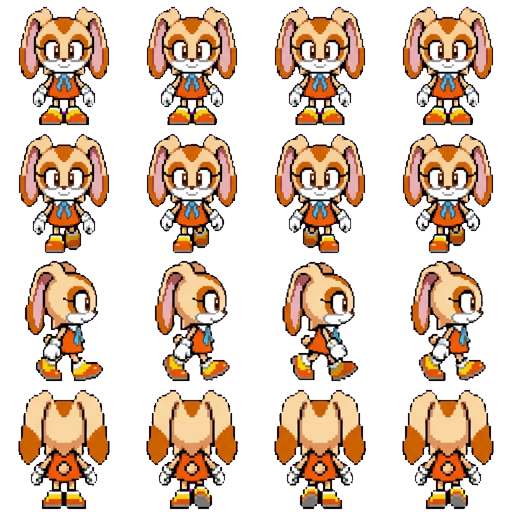 Cream The Rabbit movement sprite