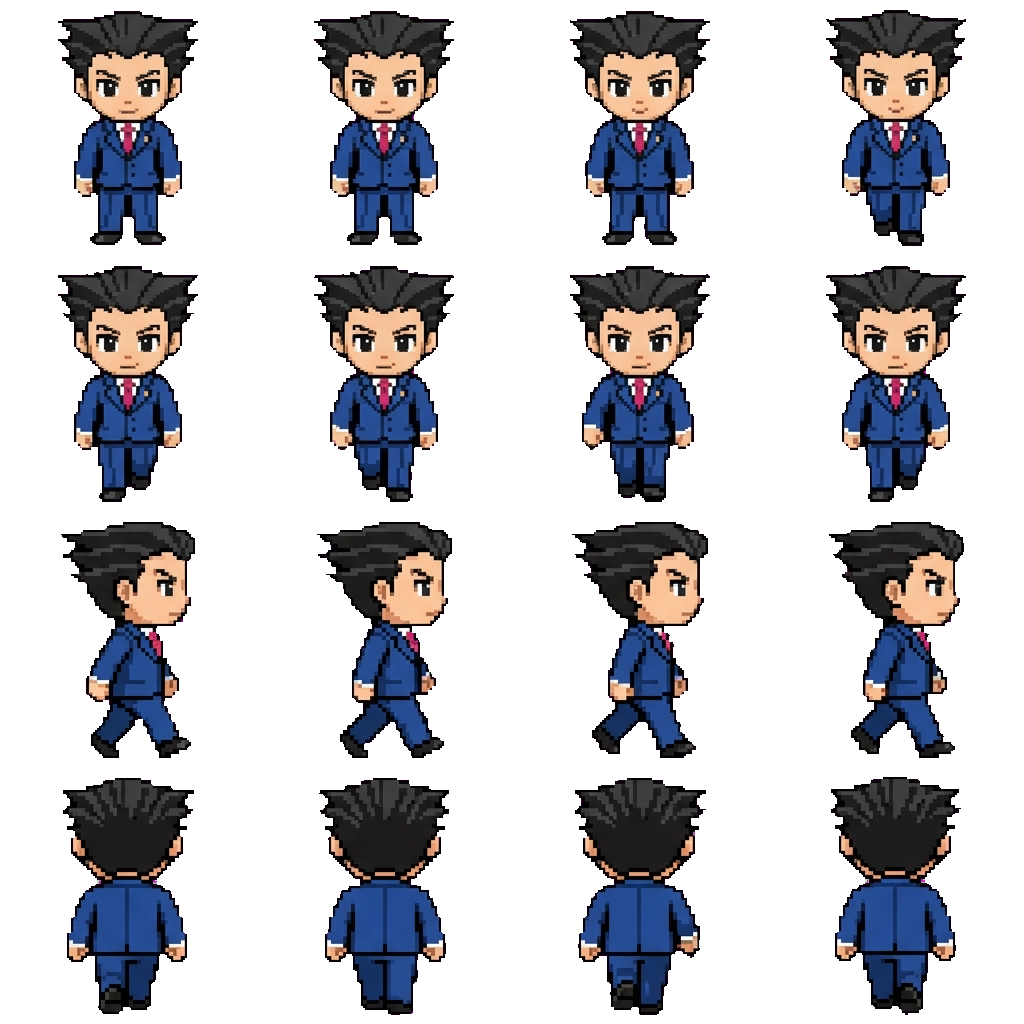 Phoenix Wright movement sprite