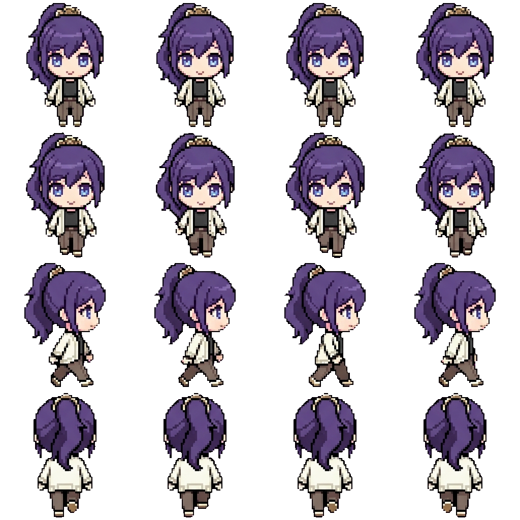 Mafuyu Asahina movement sprite