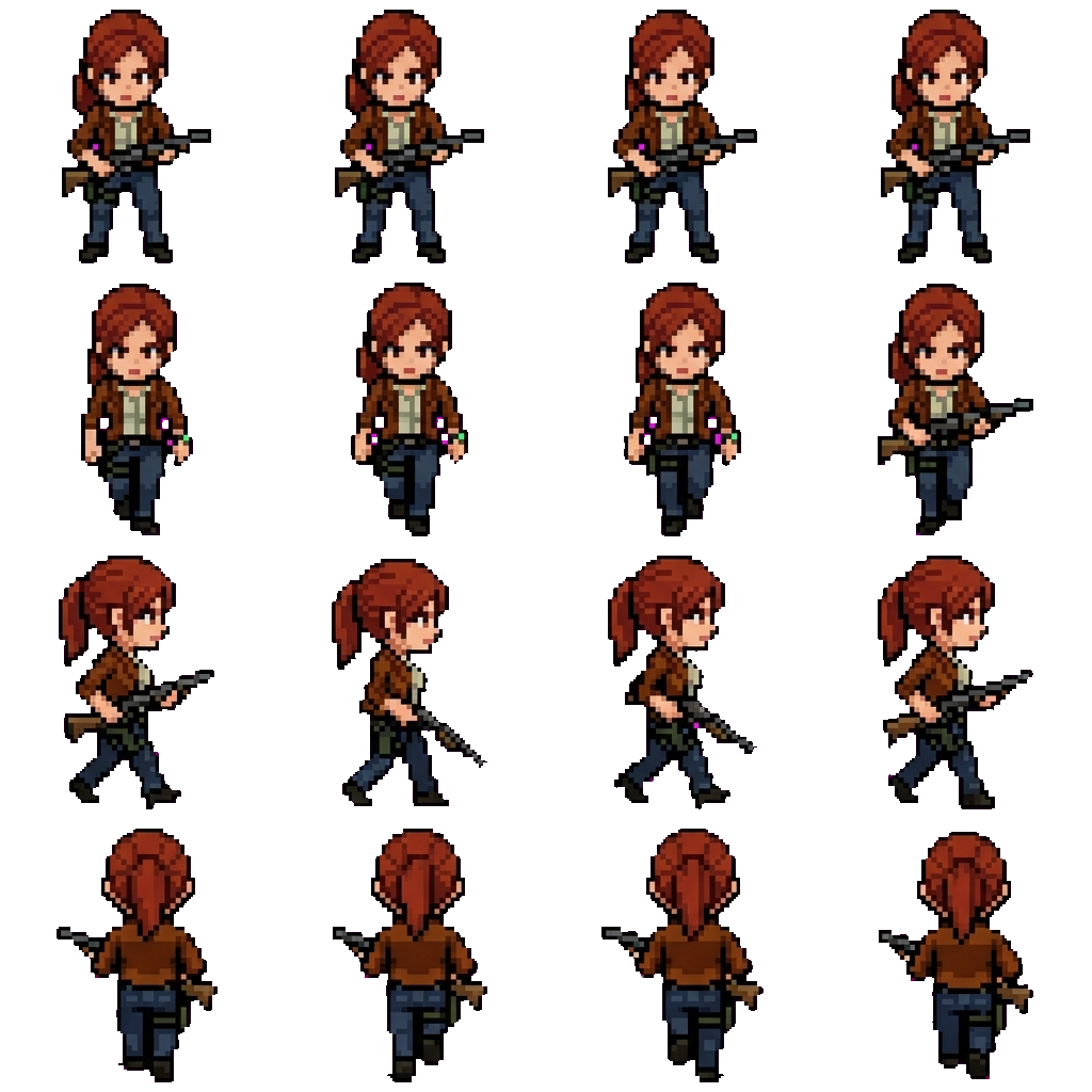 Claire Redfield movement sprite