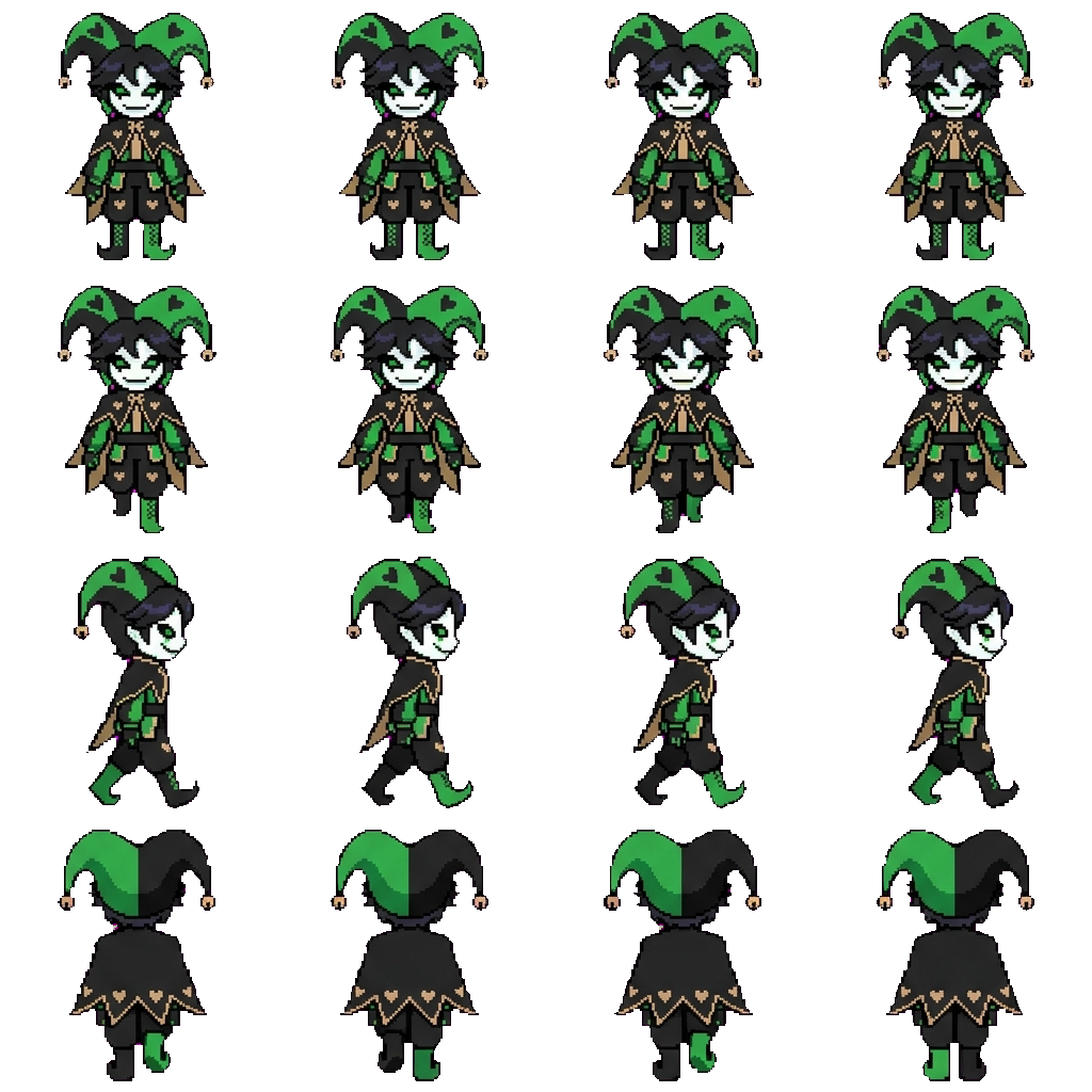 Harlequin movement sprite