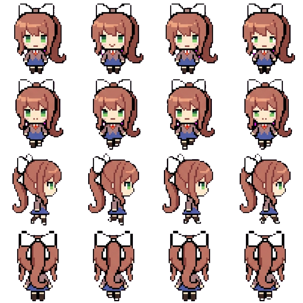 Monika movement sprite