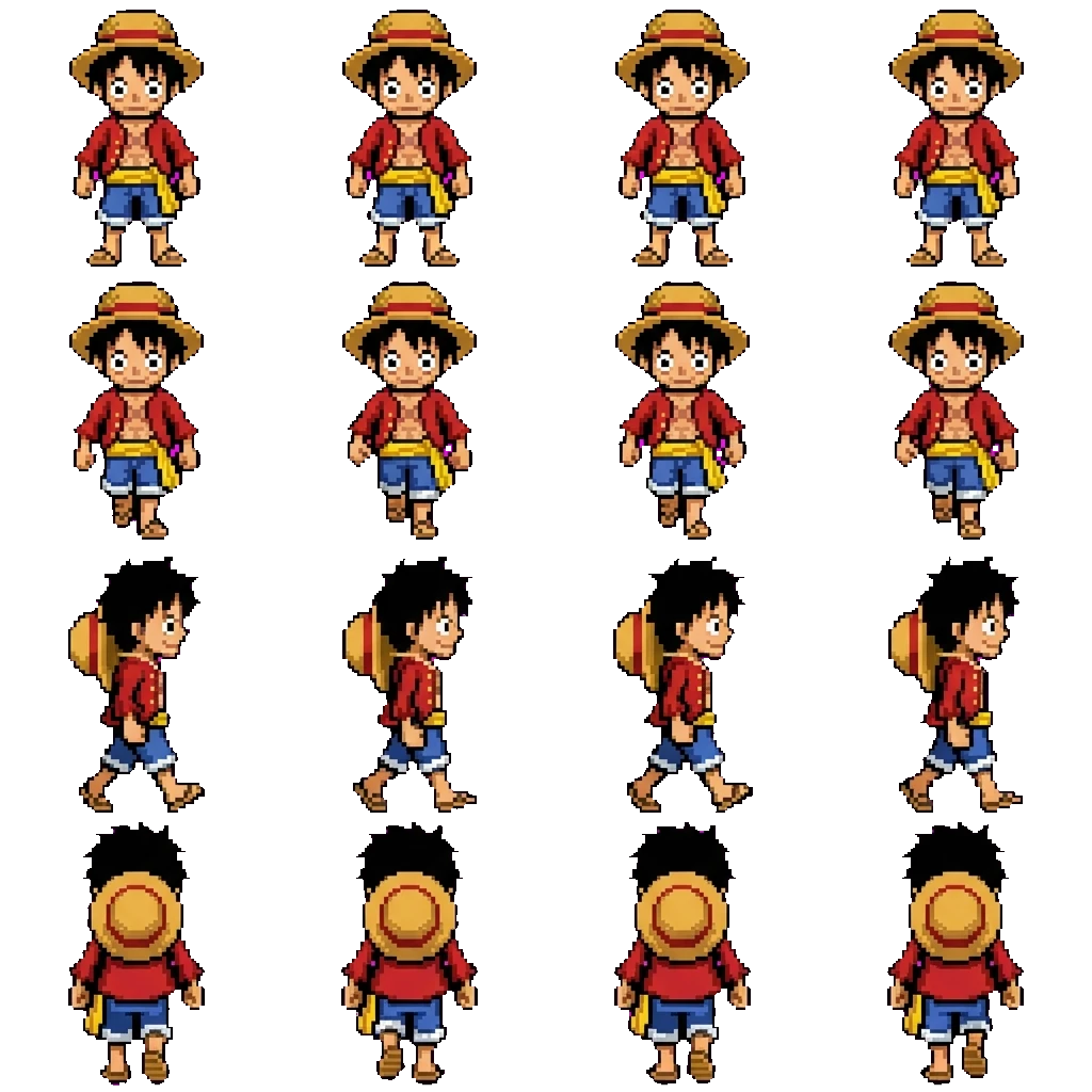 Monkey D. Luffy movement sprite