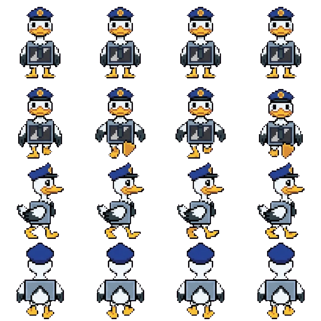 Deputy Duck movement sprite