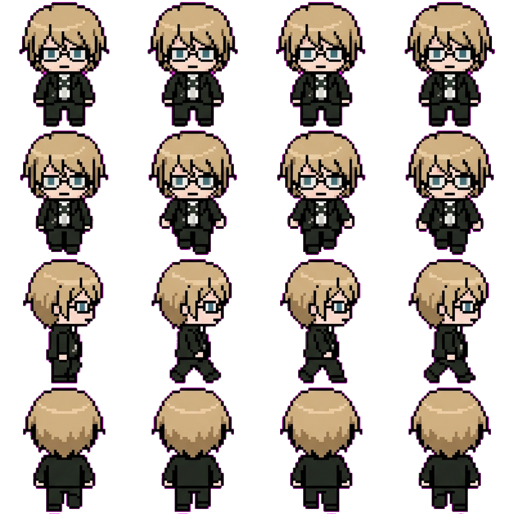 Byakuya Togami movement sprite