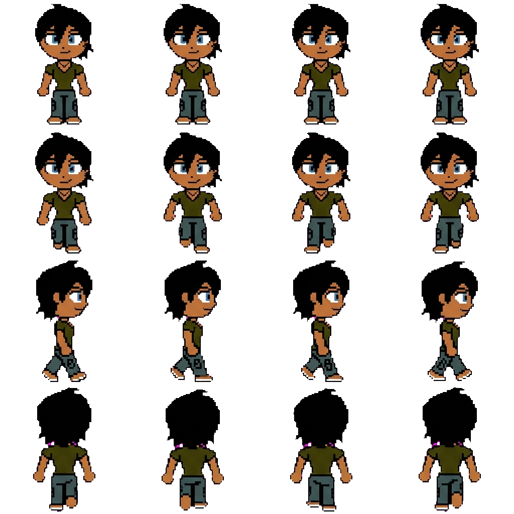 Justin movement sprite