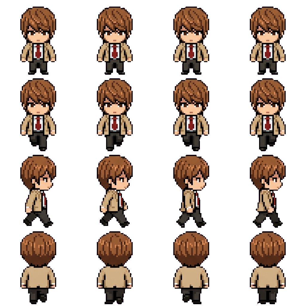 Yagami Light movement sprite
