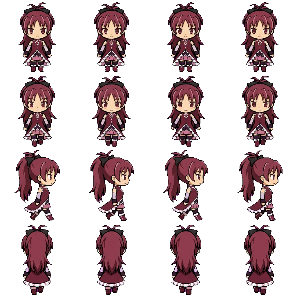 Kyoko Sakura movement sprite