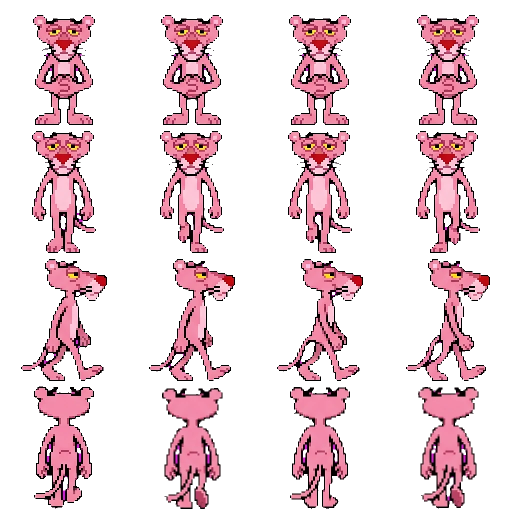 Pink Panther movement sprite
