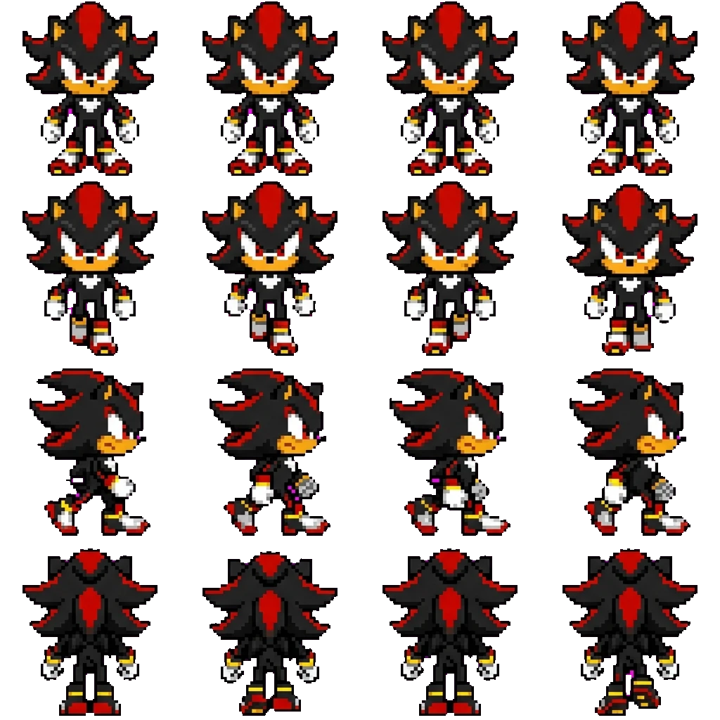 Shadow The Hedgehog movement sprite