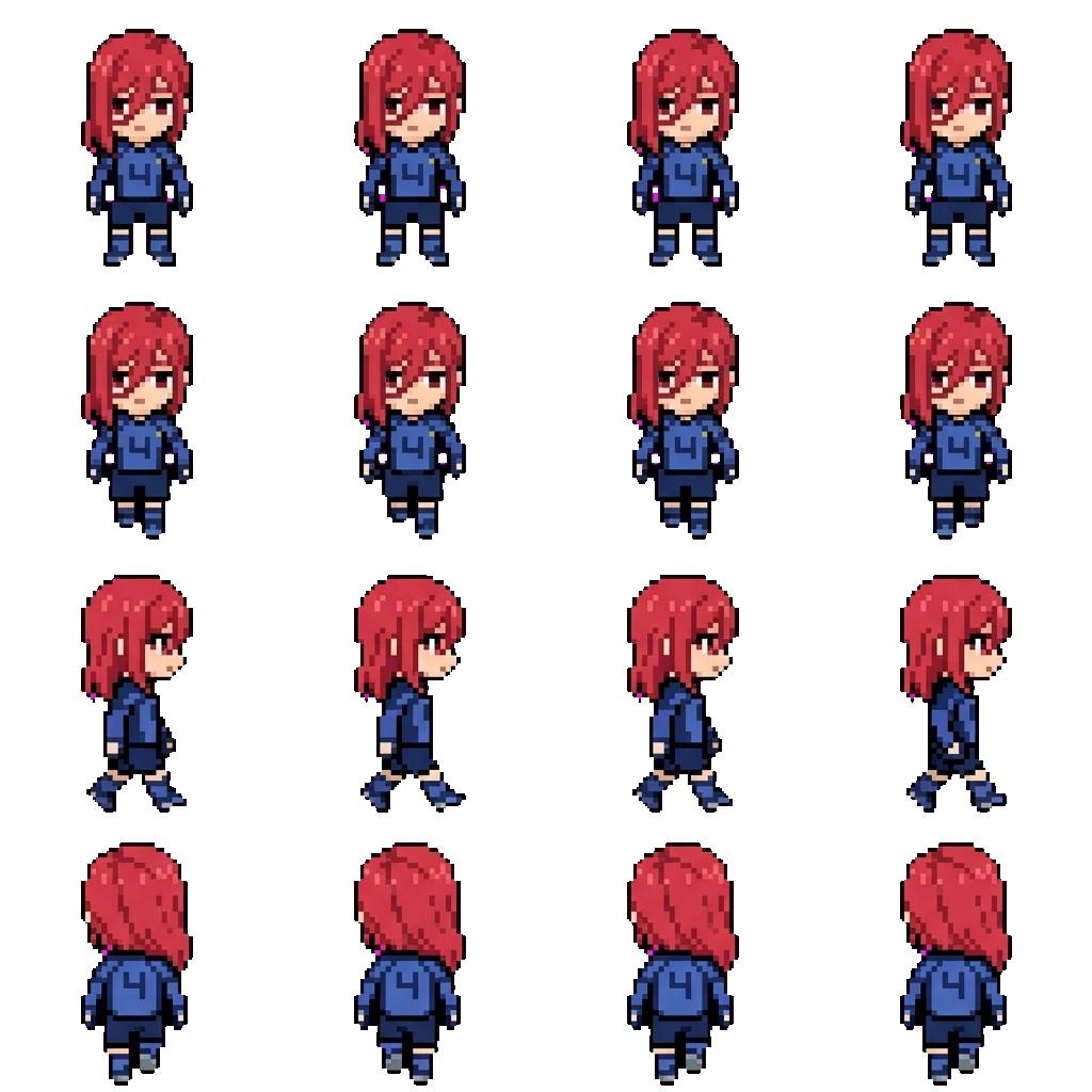 Hyoma Chigiri movement sprite