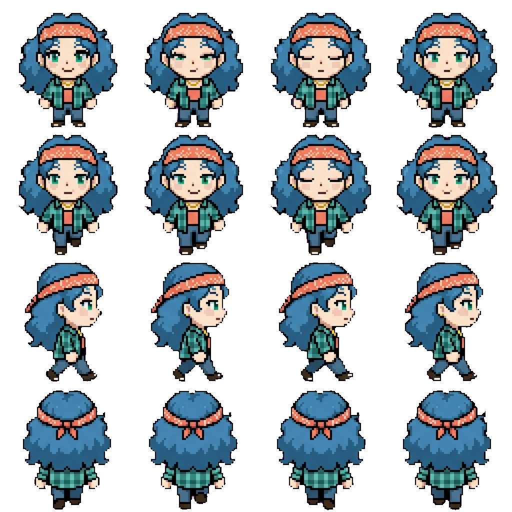 Cyan movement sprite