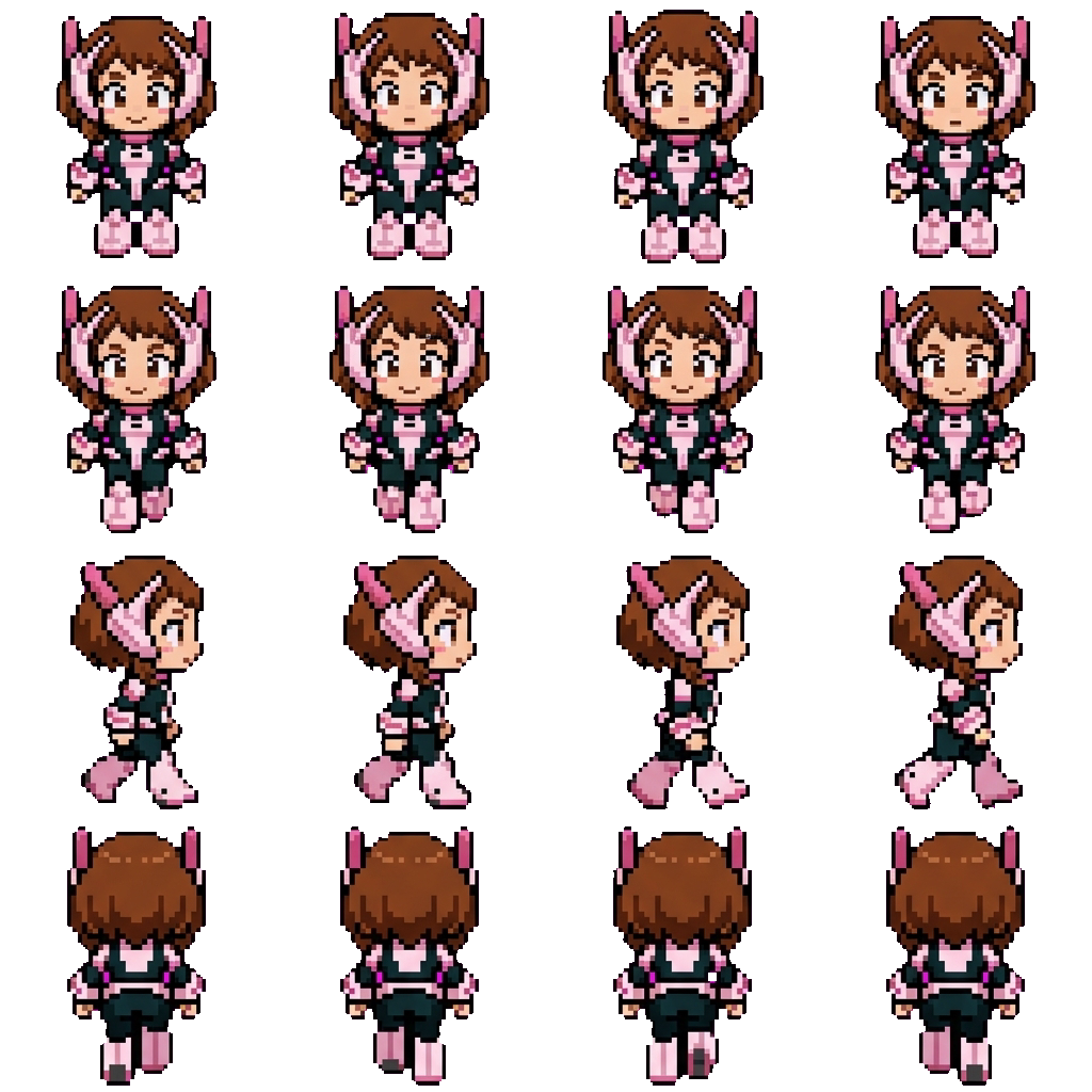 Ochaco Uraraka movement sprite