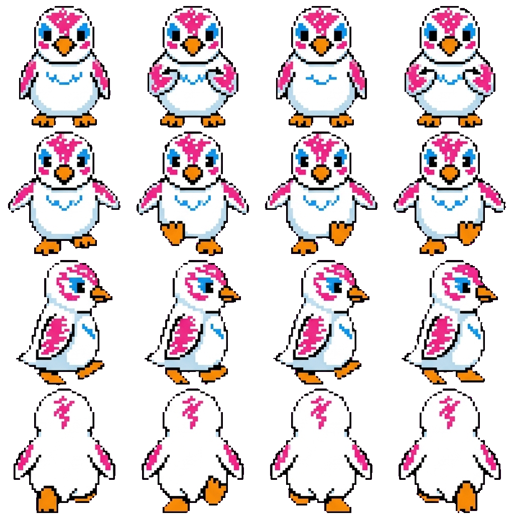 Flamingo movement sprite