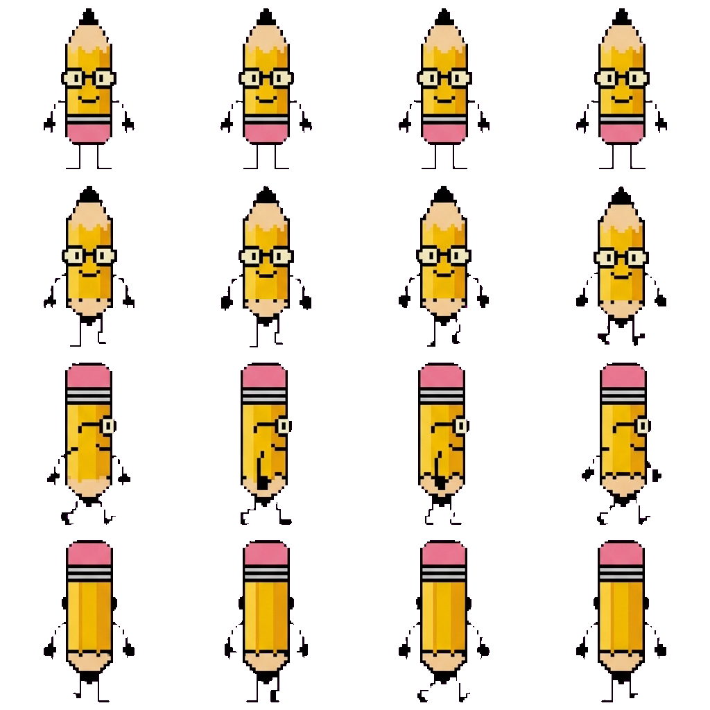 Sir Pencil movement sprite