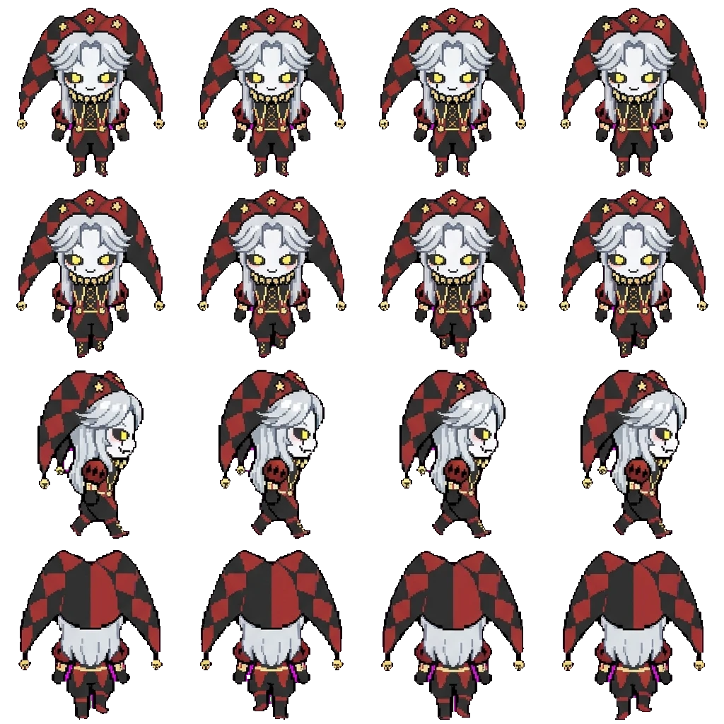 Pierrot movement sprite