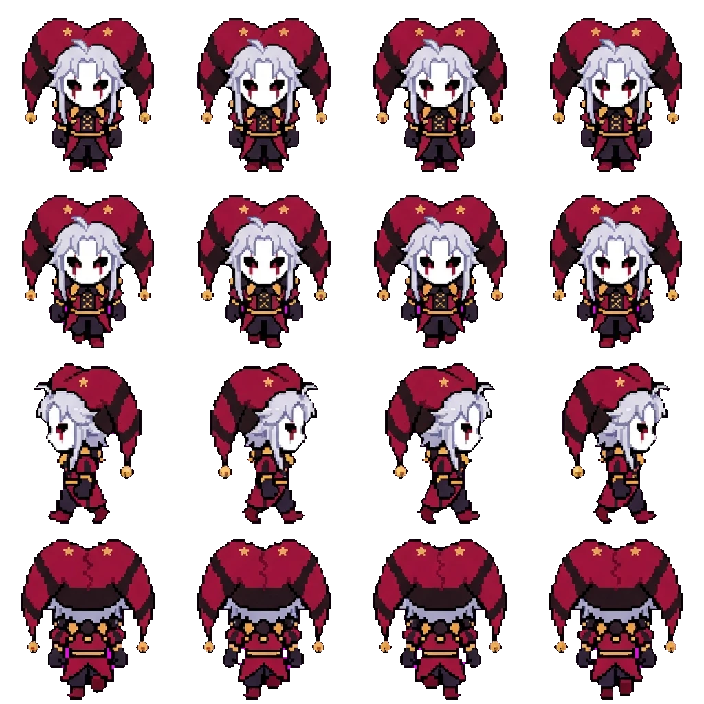 Pierrot movement sprite