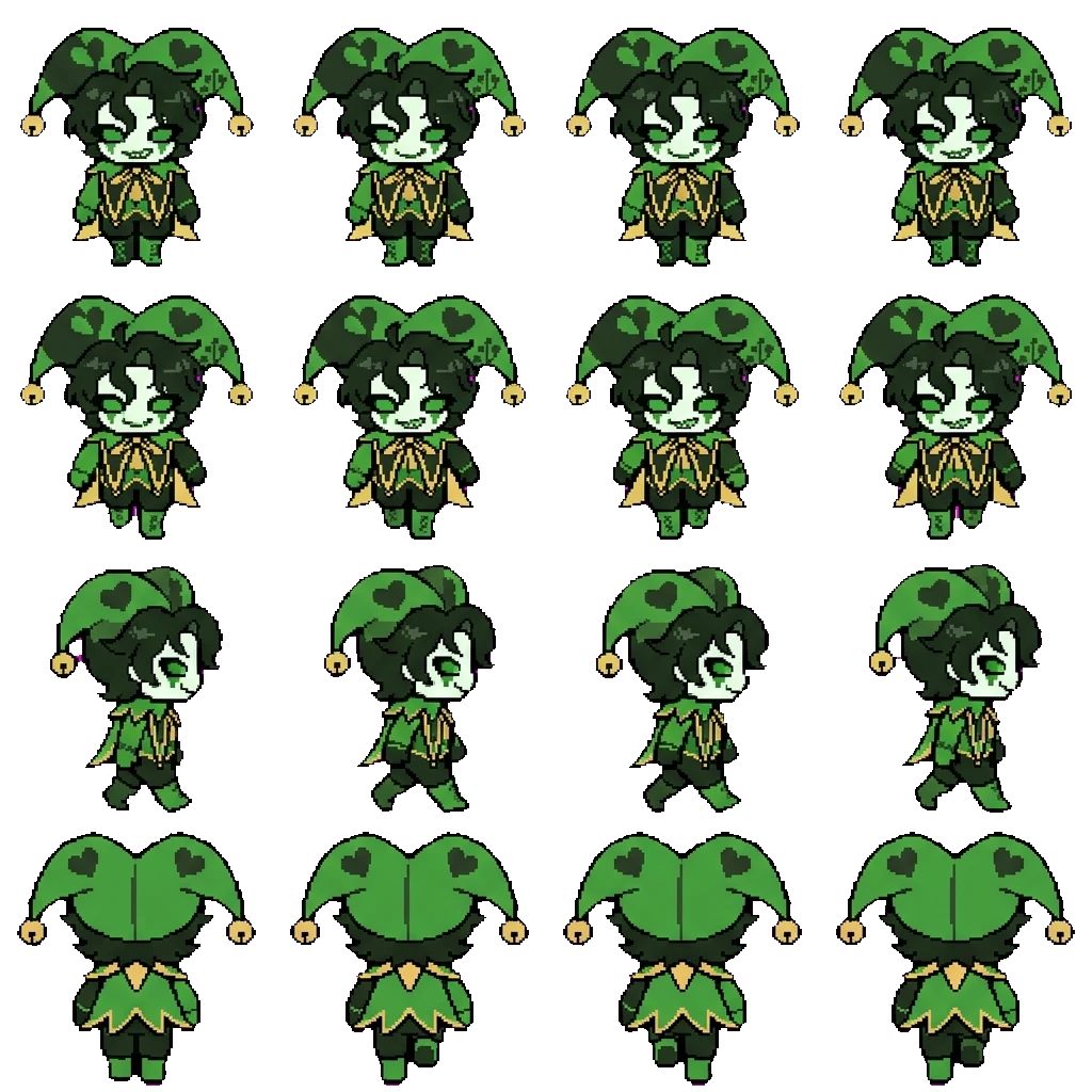 Harlequin movement sprite