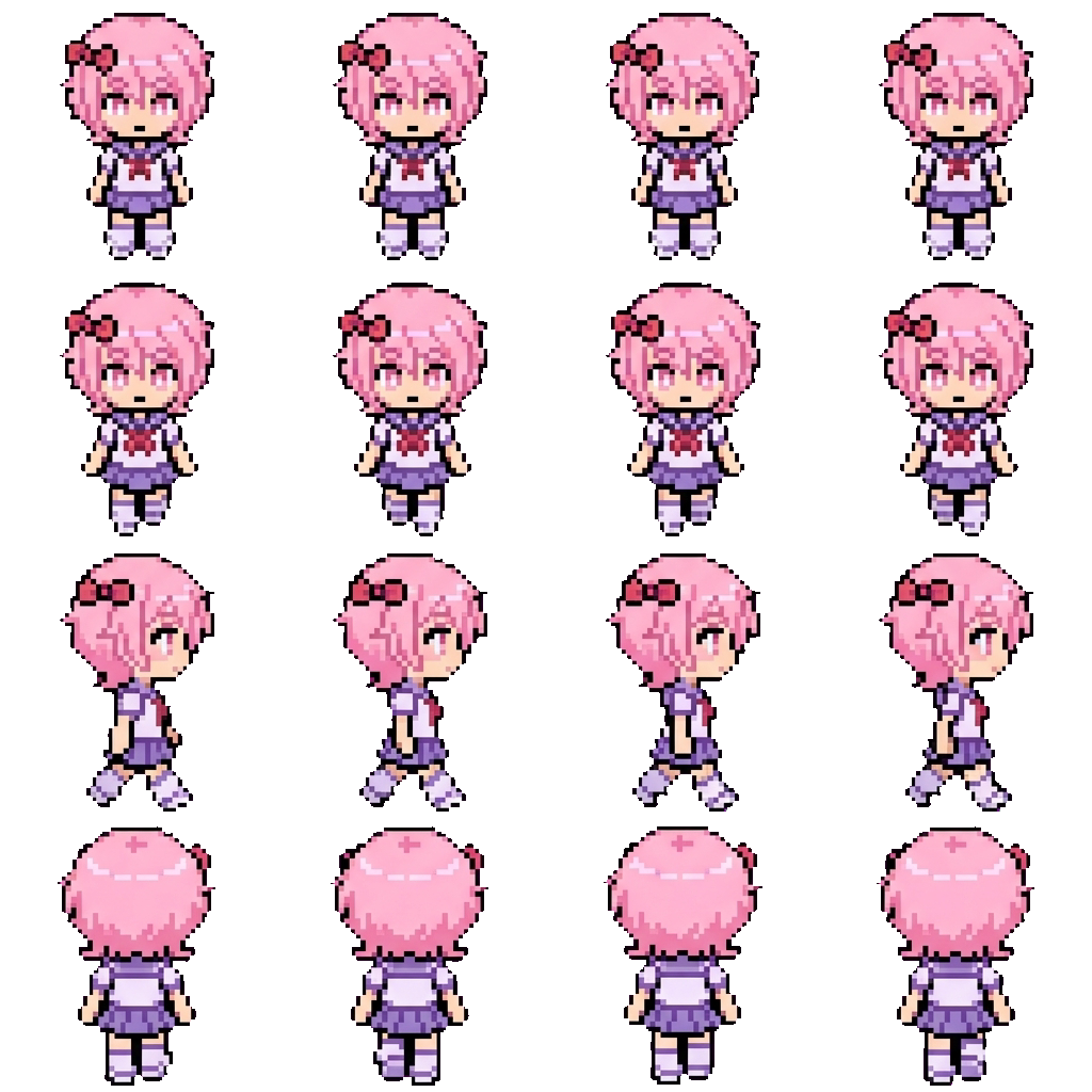 Saori Satōmi movement sprite