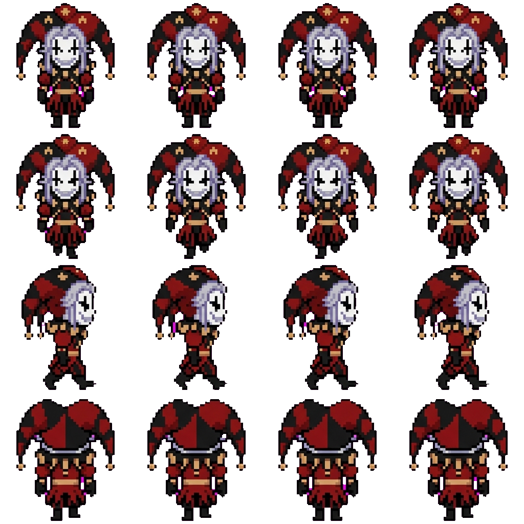 Pierrot movement sprite