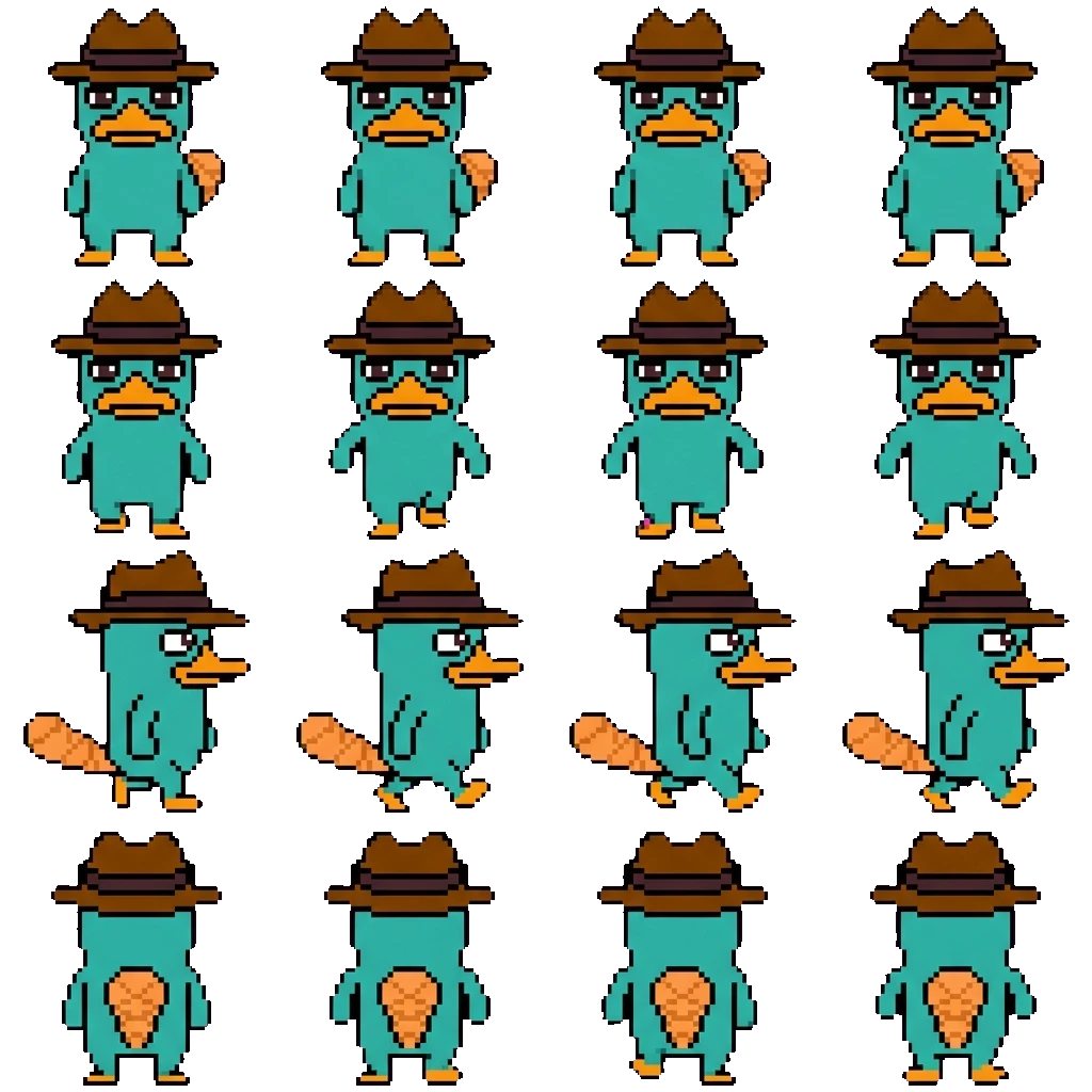 Perry El Ornitorrinco movement sprite
