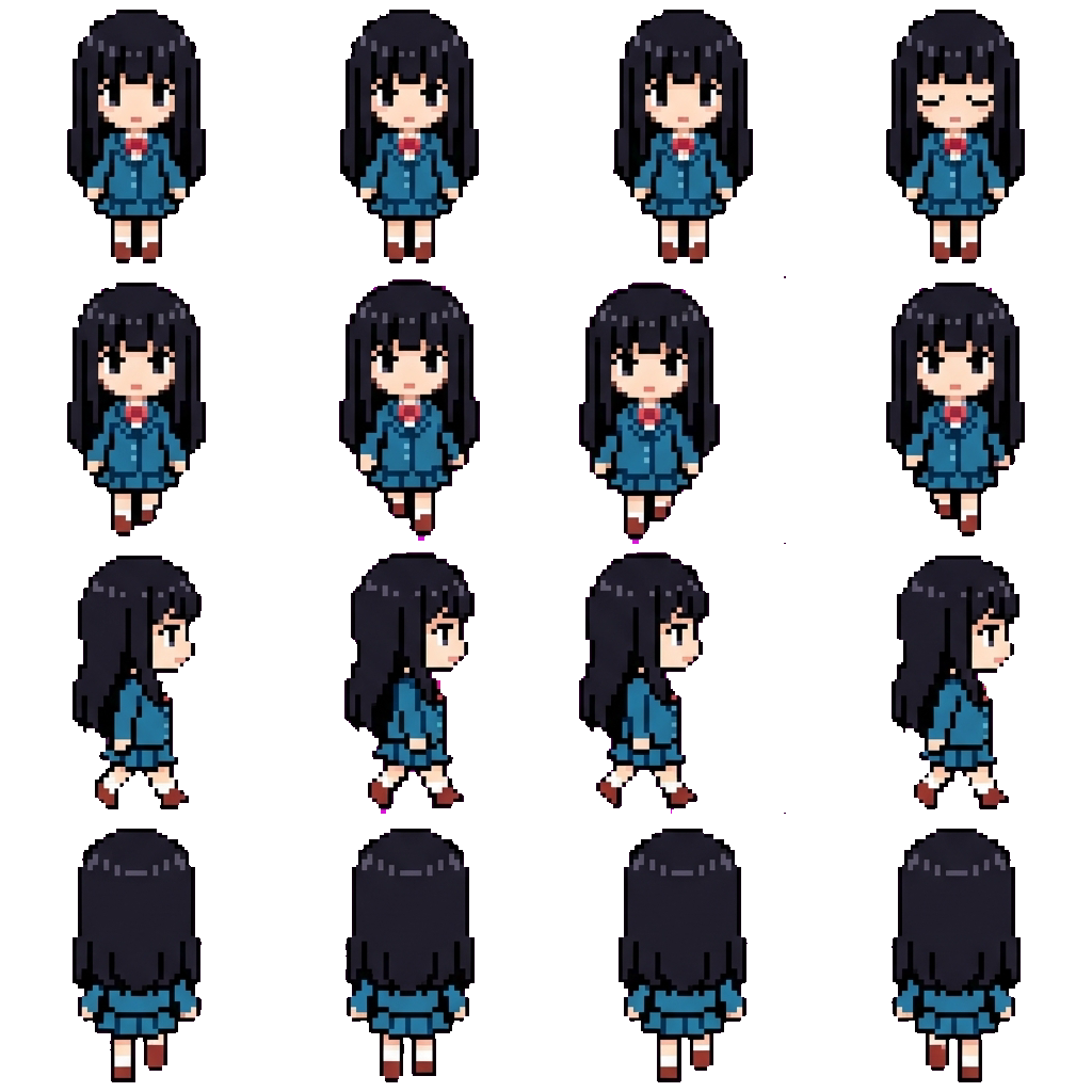 Sawako Kuronuma movement sprite