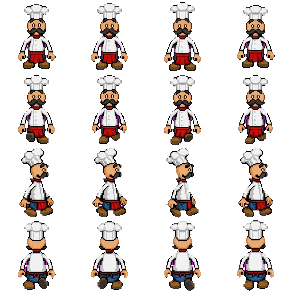 Papa Louie movement sprite