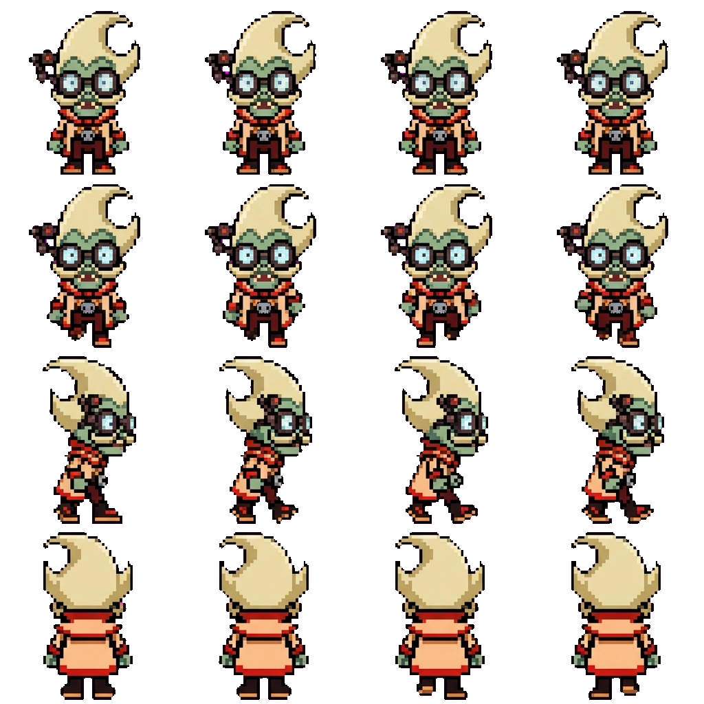 Professor Brainstorm movement sprite