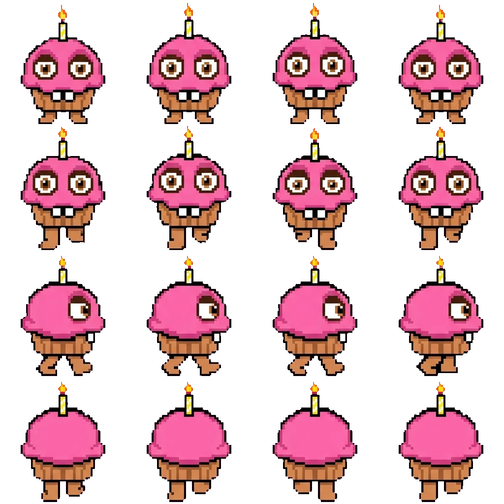 The dumb Cupcake movement sprite