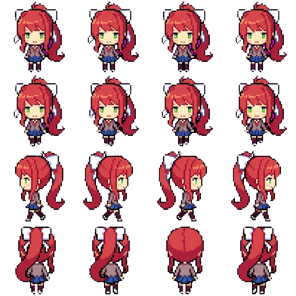 Monika movement sprite