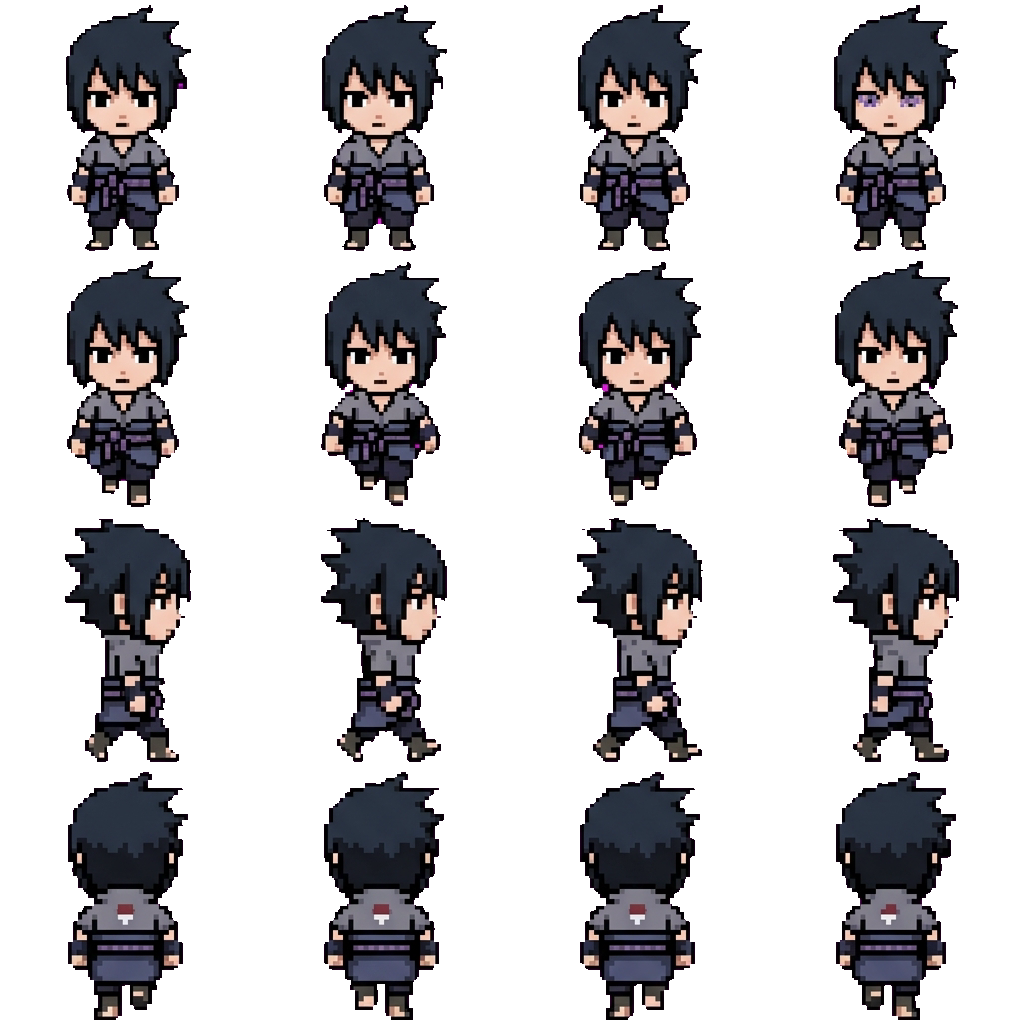 Sasuke Uchiha movement sprite
