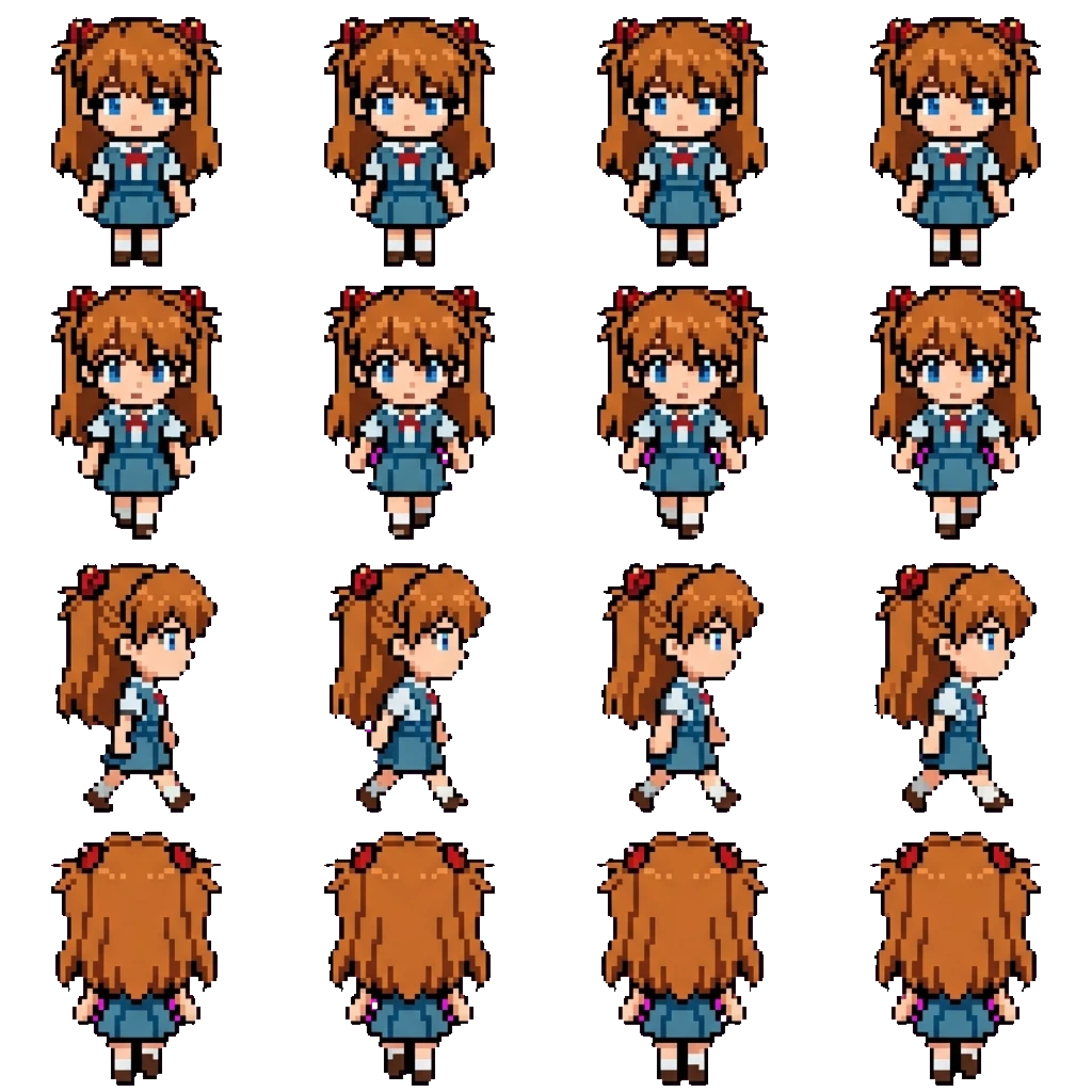 Asuka Langey Soryu movement sprite