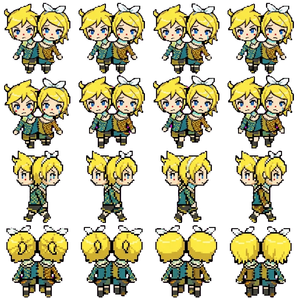Rin and Len movement sprite