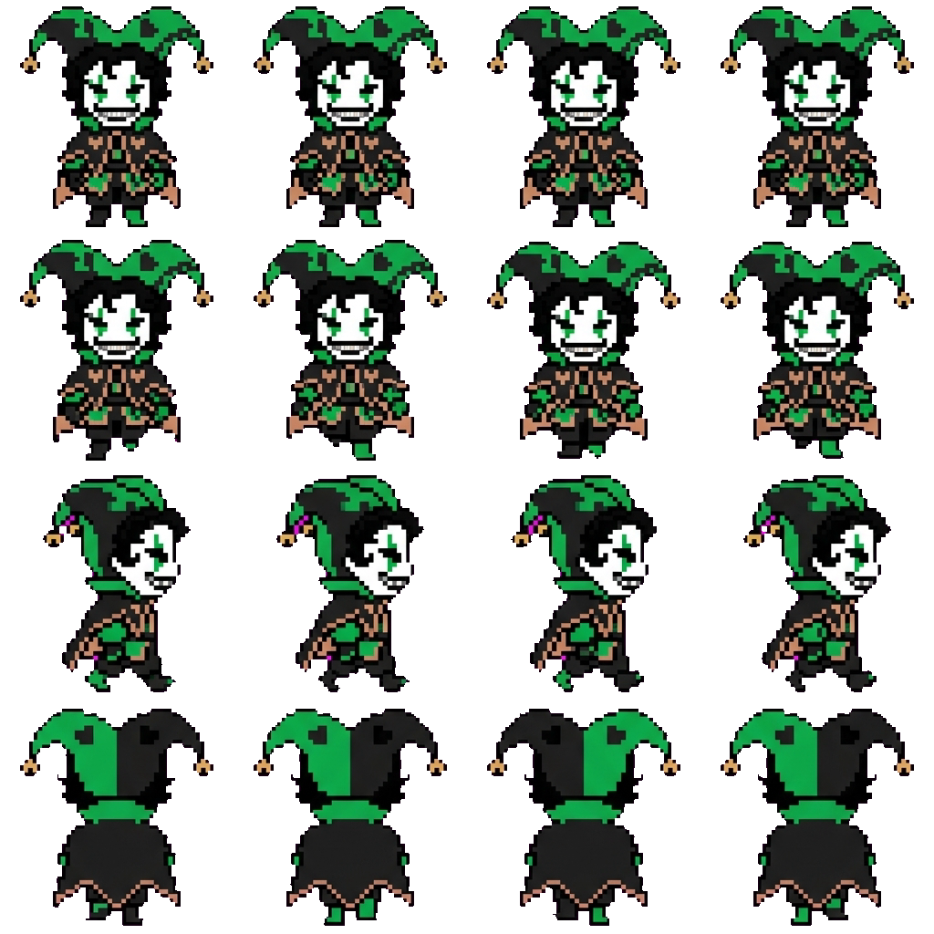 Harlequin movement sprite