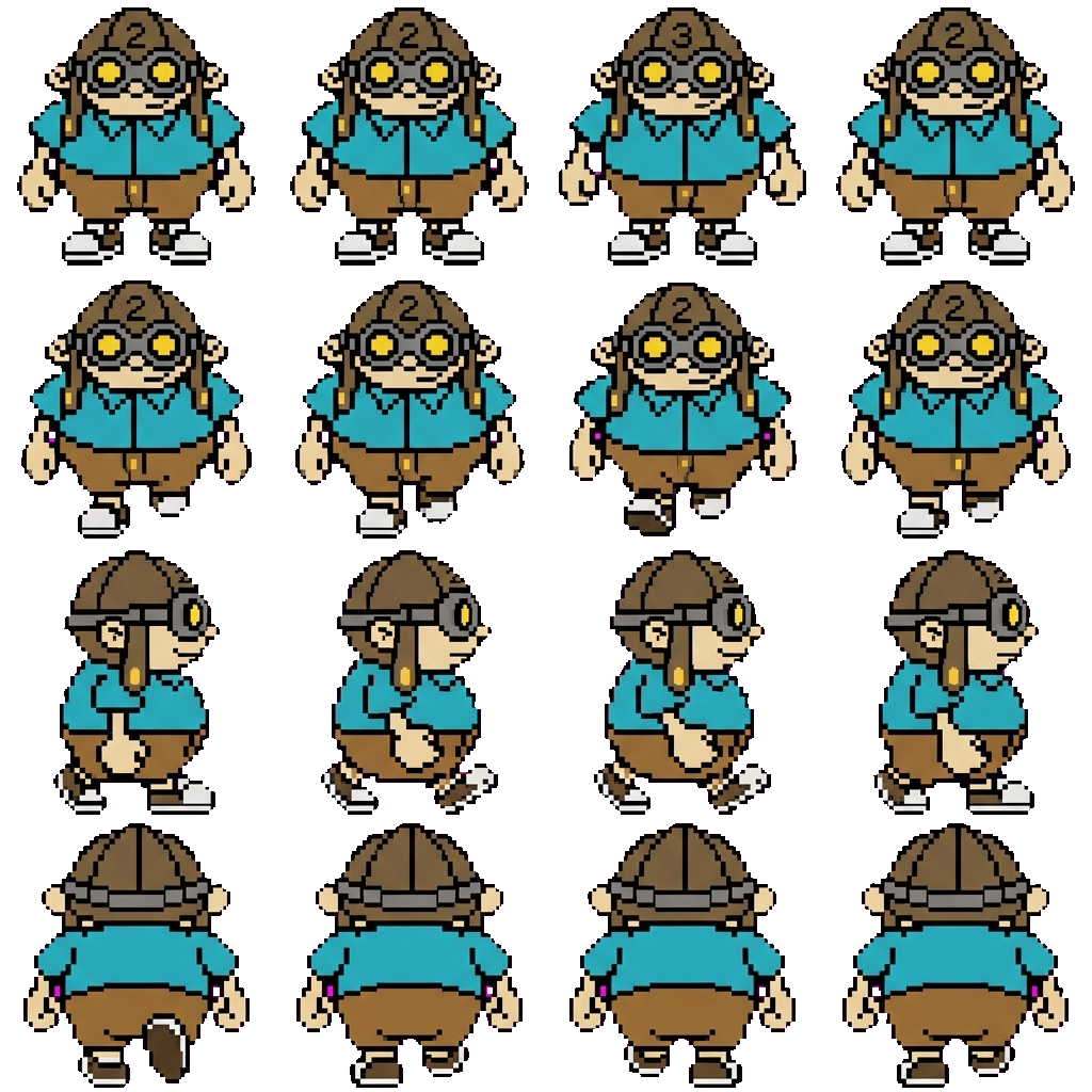 Número 2 movement sprite