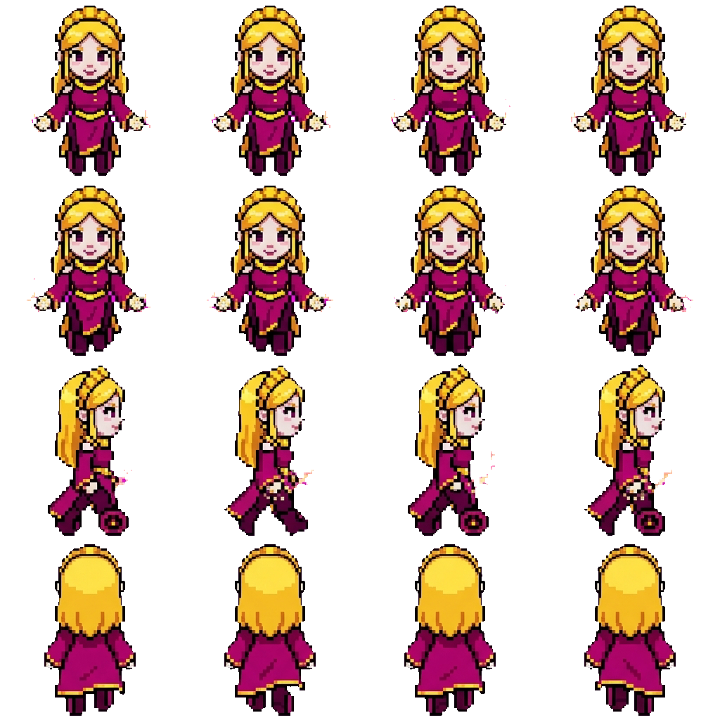 Lady movement sprite