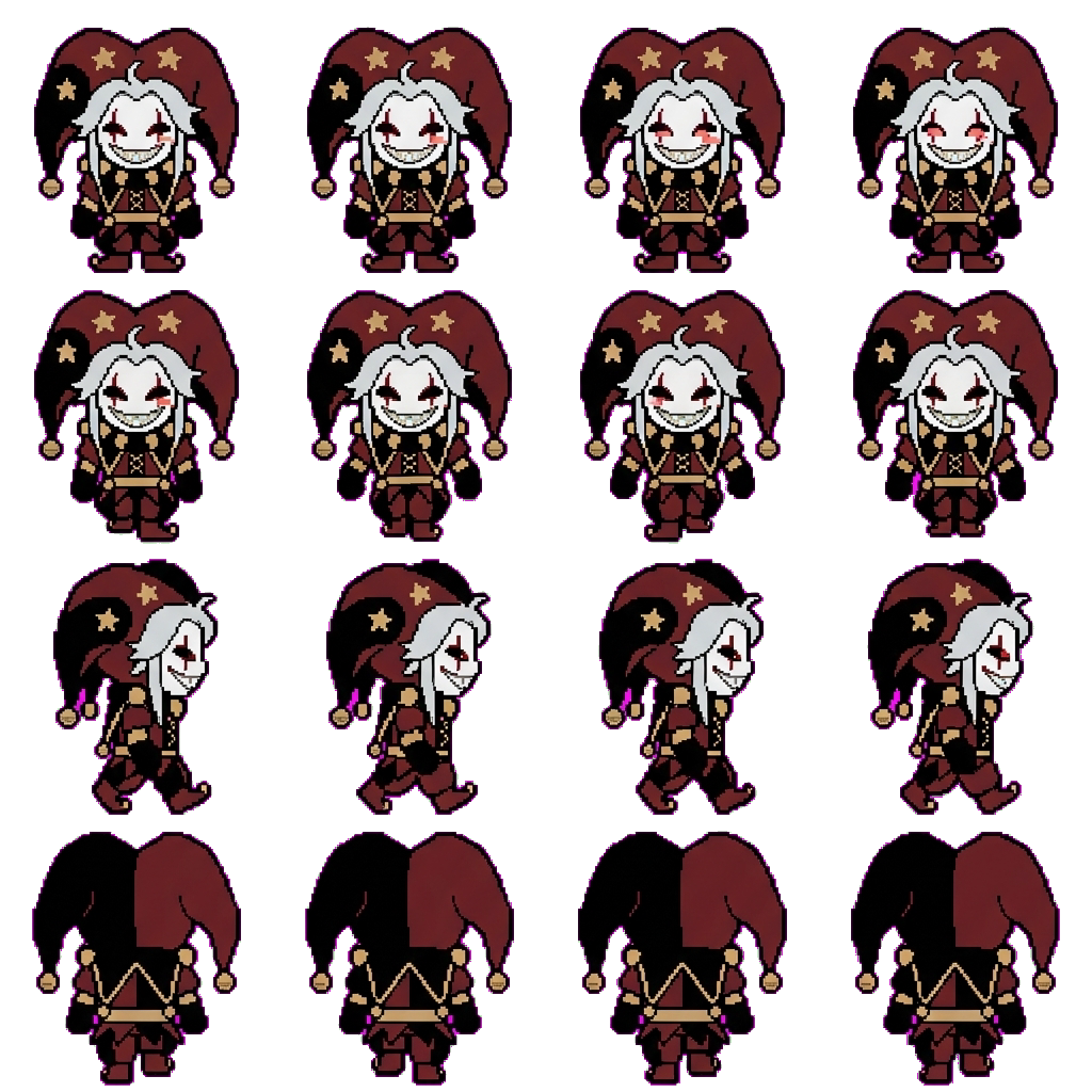 Pierrot movement sprite