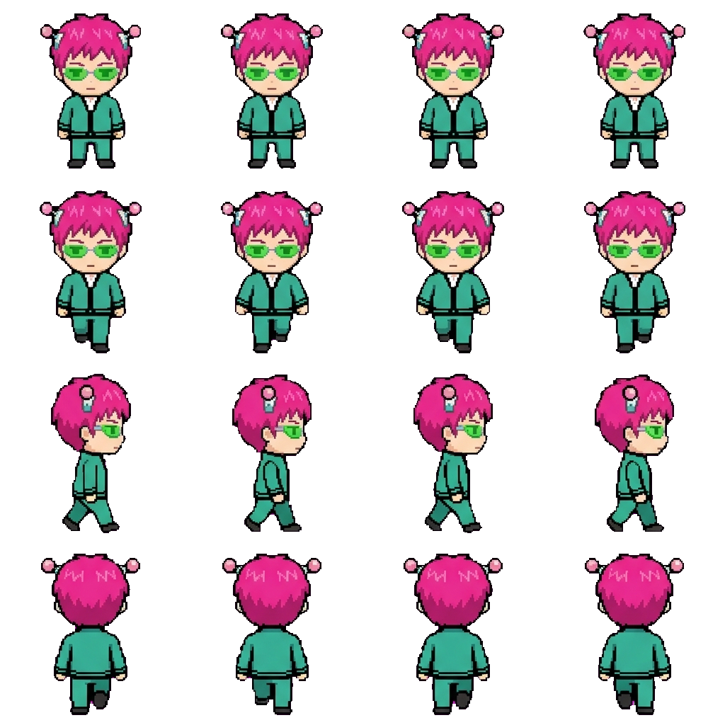 Saiki Kusuo movement sprite