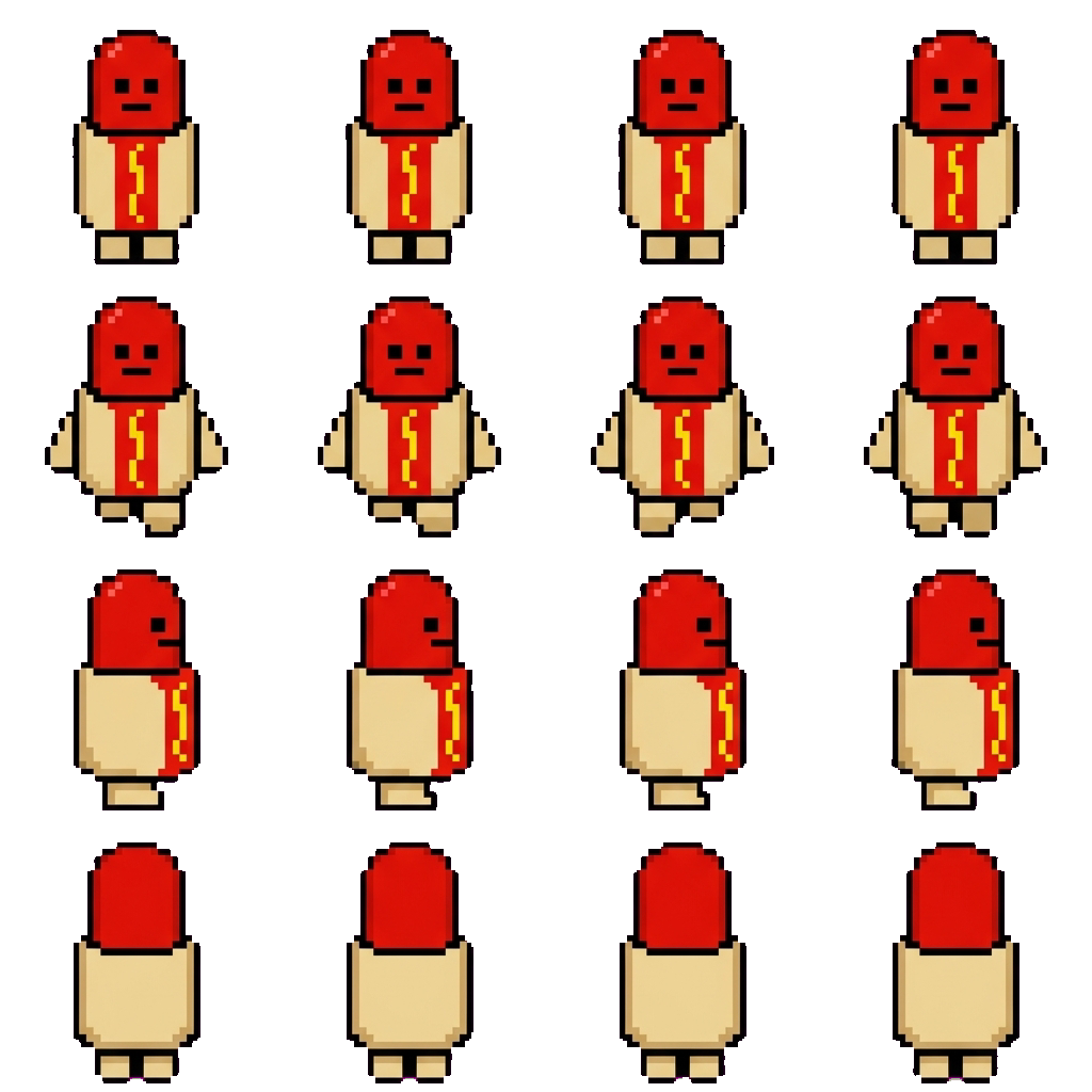 Sausage man movement sprite