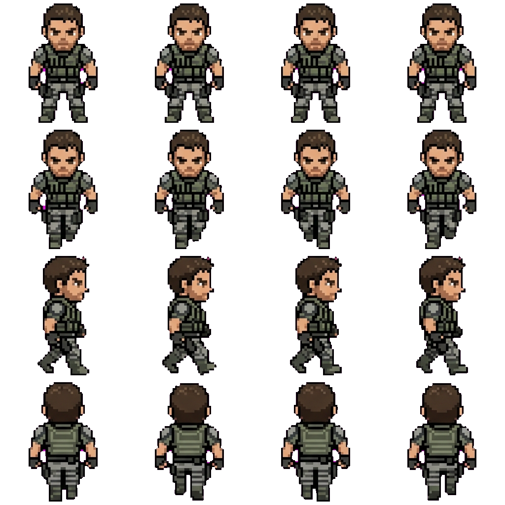Chris Redfield movement sprite