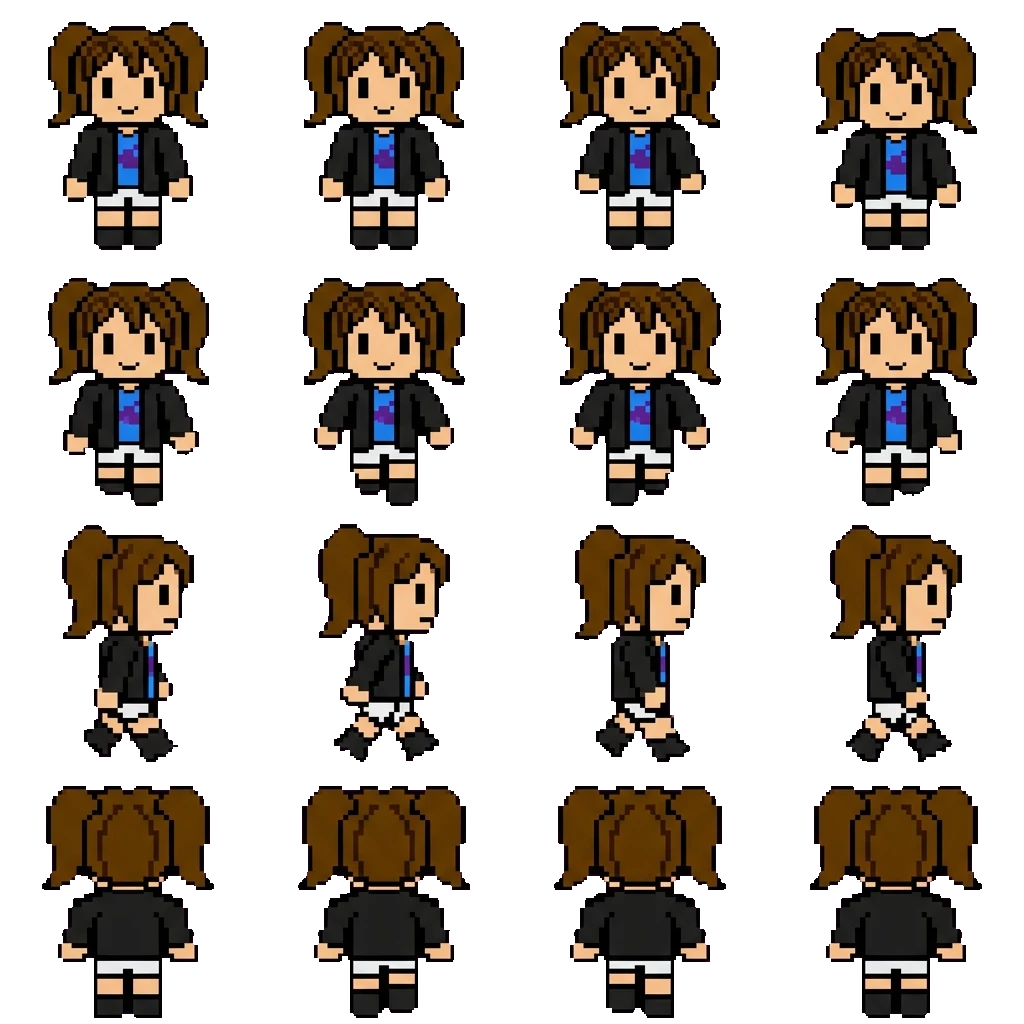 Binni The Bacon Hair movement sprite