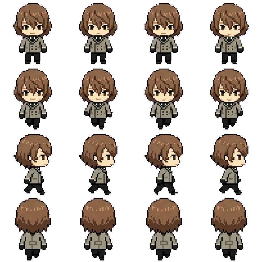 Akechi Goro movement sprite