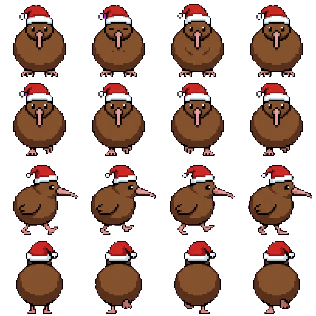 CHRISTMAS KIWI movement sprite