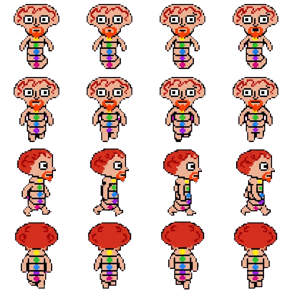 радужный червяк movement sprite