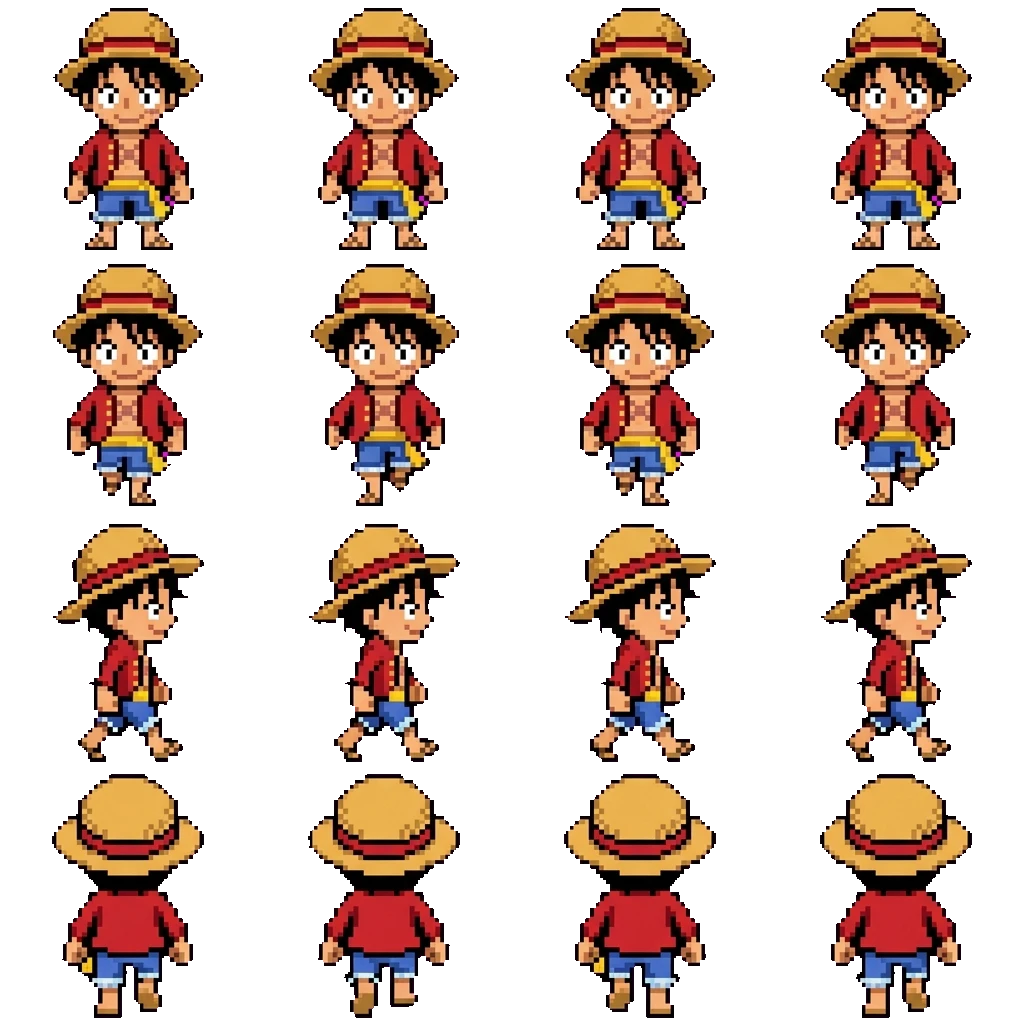 Luffy movement sprite