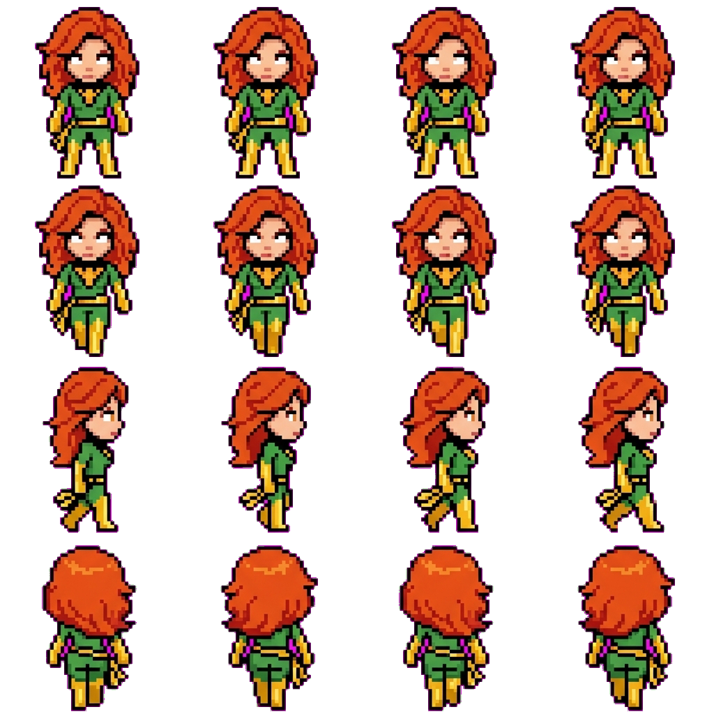 Jean grey movement sprite